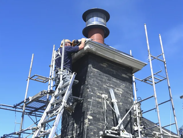 Sturdy chimney crown finished by Fallbrook Chimney Sweep in Fallbrook, CA