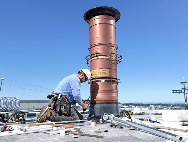 Installed chimney liner by Fallbrook Chimney Sweep in Fallbrook, CA