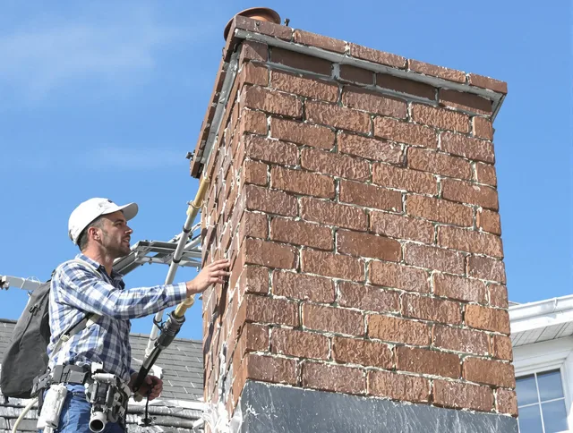 Brickwork for a chimney rebuild by Fallbrook Chimney Sweep in Fallbrook, CA