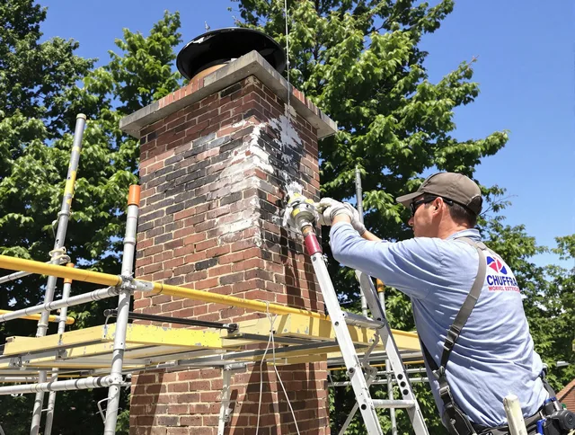 Structural chimney repair by Fallbrook Chimney Sweep in Fallbrook, CA