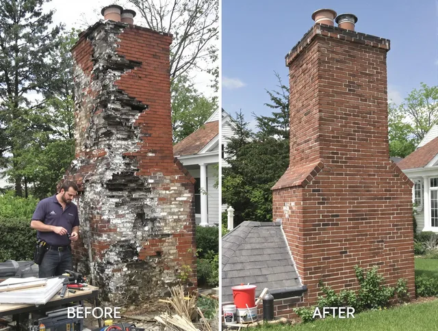 Fallbrook Chimney Sweep performing a full chimney restoration in Fallbrook, CA