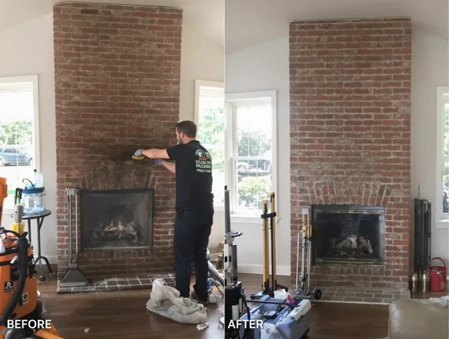 Finished chimney sweeping service by Fallbrook Chimney Sweep in Fallbrook, CA