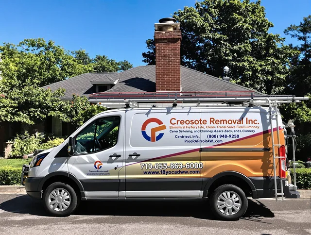 Fallbrook Chimney Sweep technician removing creosote safely in Fallbrook, CA