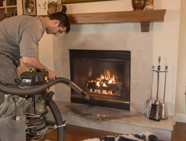 Routine fireplace upkeep by Fallbrook Chimney Sweep in Fallbrook, CA