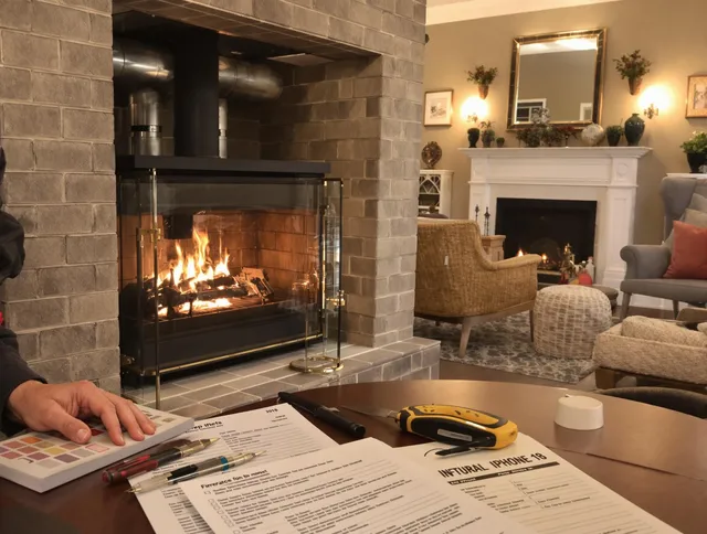 Fallbrook Chimney Sweep verifying fireplace safety measures in Fallbrook, CA